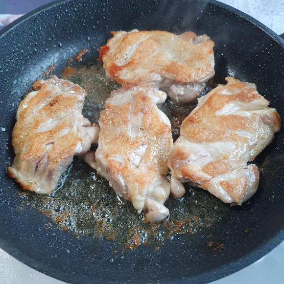 간장 닭갈비 굽기
