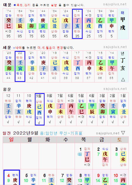 플러스 만세력 운세