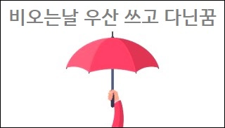 비오는날 우산 쓰고 다닌꿈