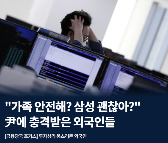 비상계엄령 선포에 패닉