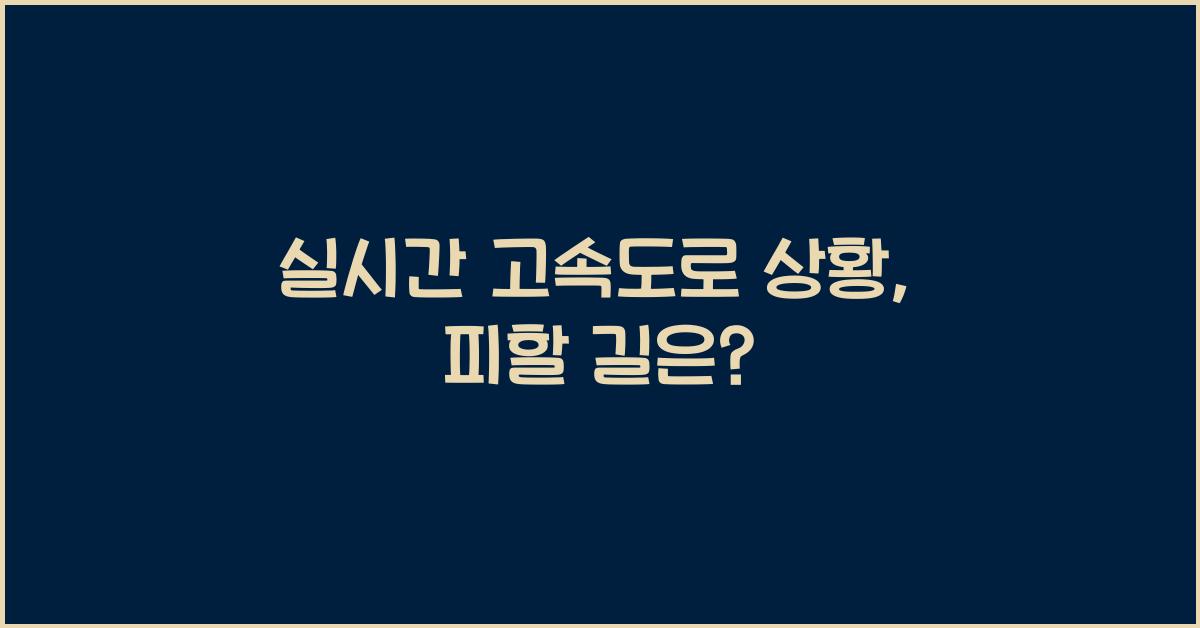 실시간 고속도로 상황