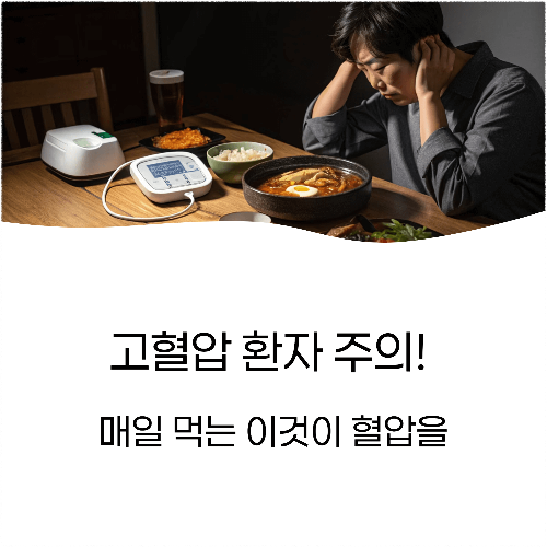 고혈압 환자 주의! 매일 먹는 이것이 혈압을