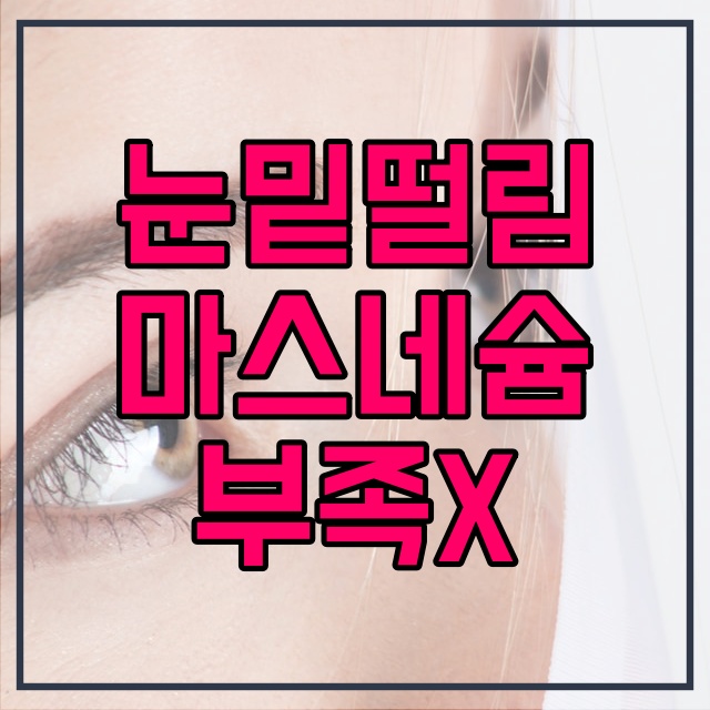  왼쪽 한쪽 눈밑 떨림 증상 부족 마그네슘 부족이 아니다. 190