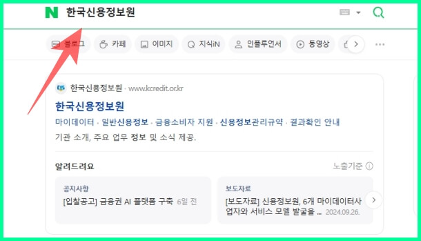 한국신용보증원-검색-화면.