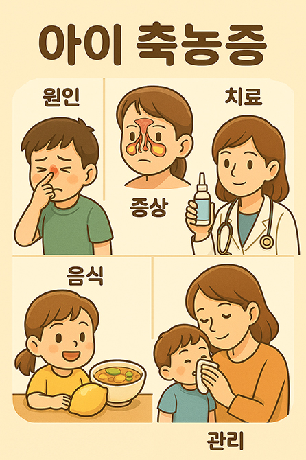아이 축농증 원인 증상 치료 음식 관리 사진