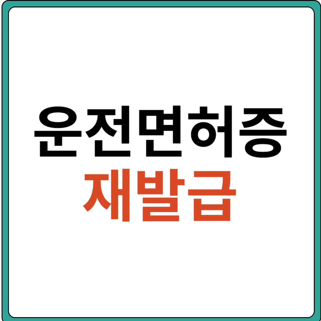 운전면허증 재발급