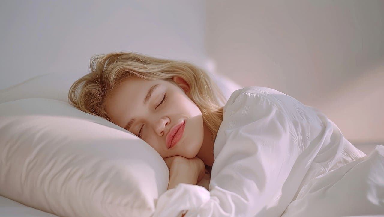 깊은 숙면 중인 여성의 모습