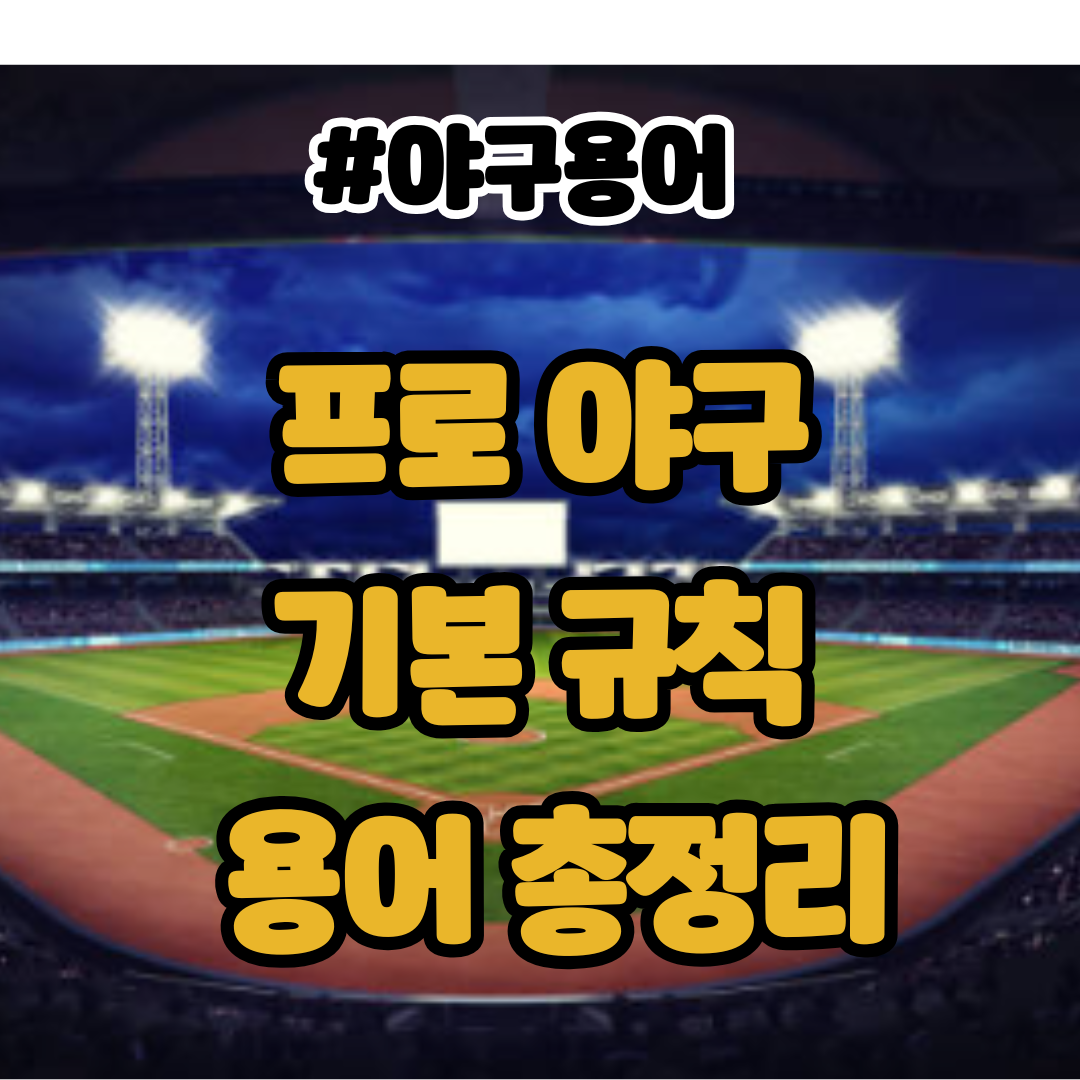 야구 기본 규칙 및 용어 총정리
