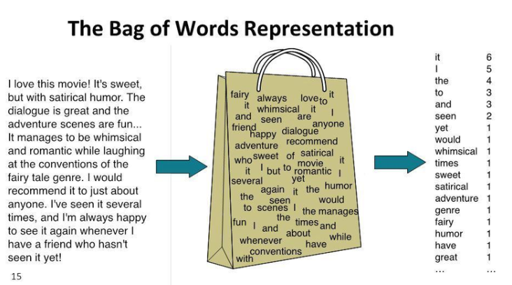 the bag of word representation