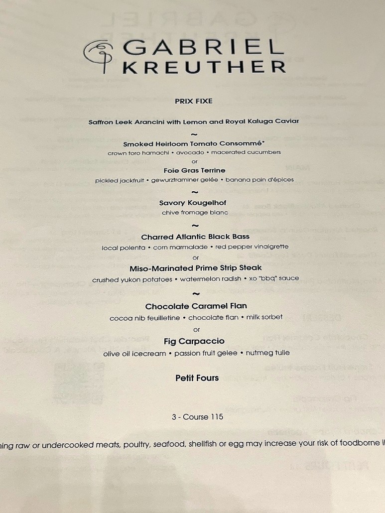 가브리엘 레스토랑: 크루더 Gabriel Kreuther