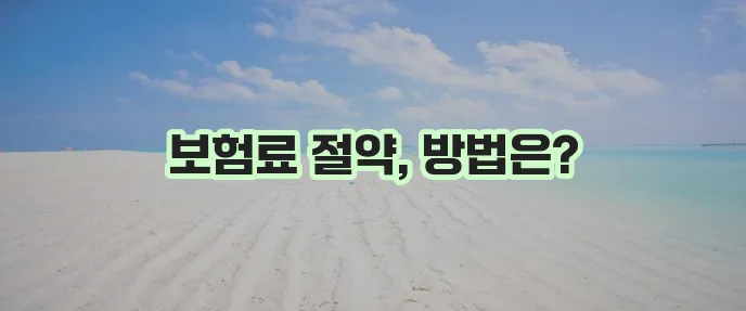 자동차보험료 할인 기준 및 보험사 변경 체크사항