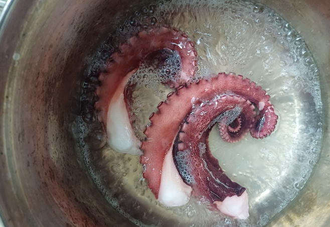 간편하게 즐기는 데친문어 데치기
