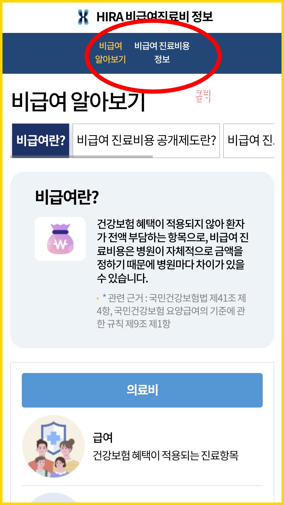 비급여진료비확인방법