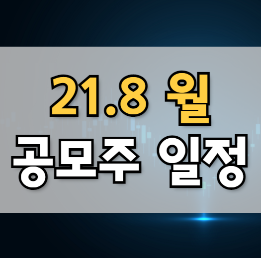  21년 8월 공모주 청약 전체 일정