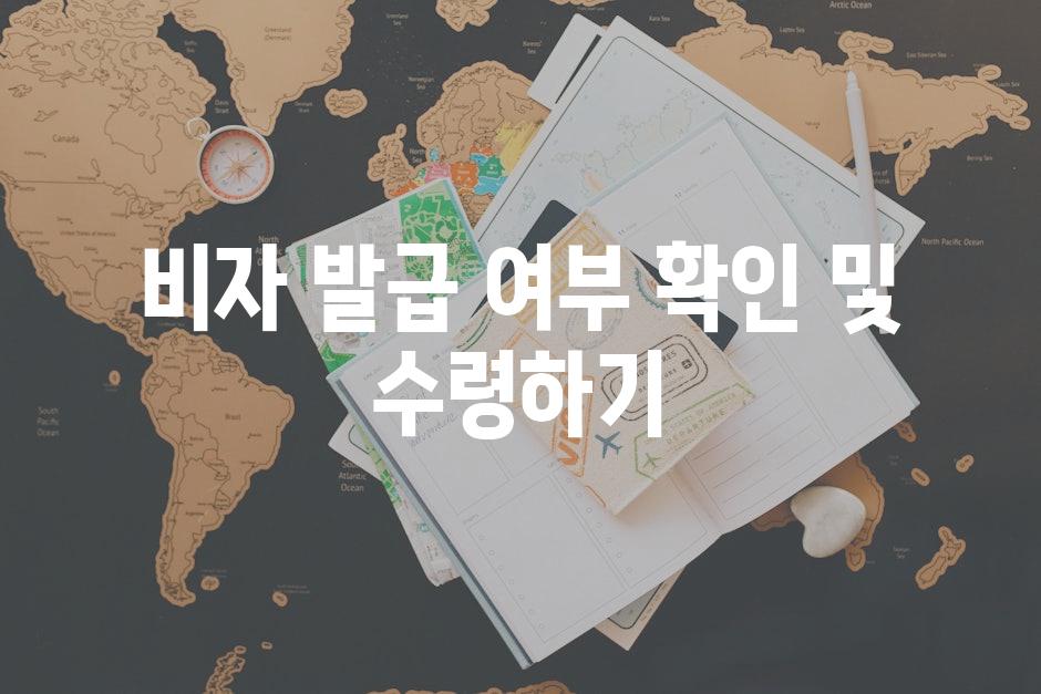 비자 발급 여부 확인 및 수령하기