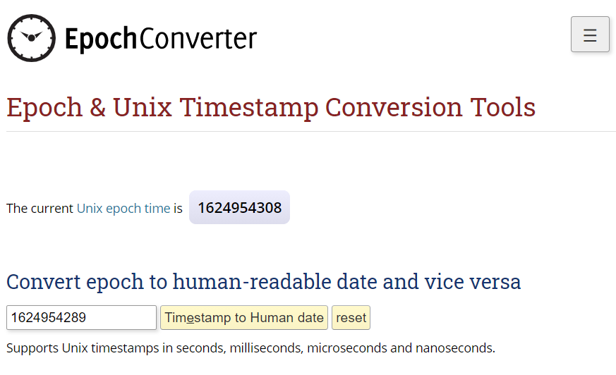  timestamp 