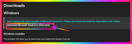 닌텐도 스위치 Microsoft Visual C++설치
