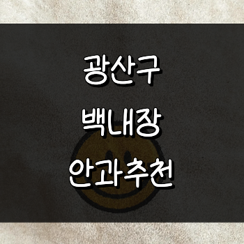 광주 광산구 백내장 안과