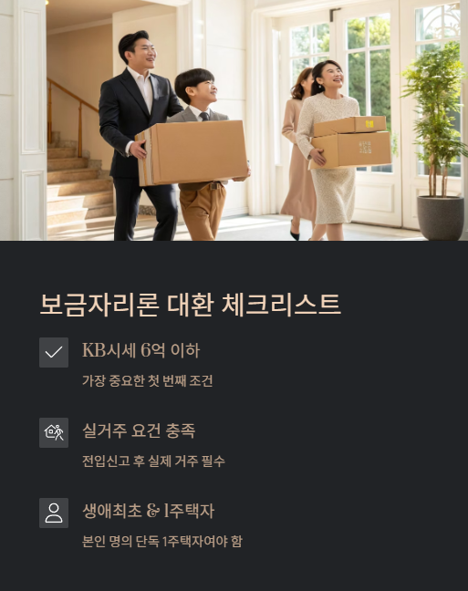 보금자리론 대환 체크리스트
