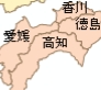 시고쿠 지방의 지도