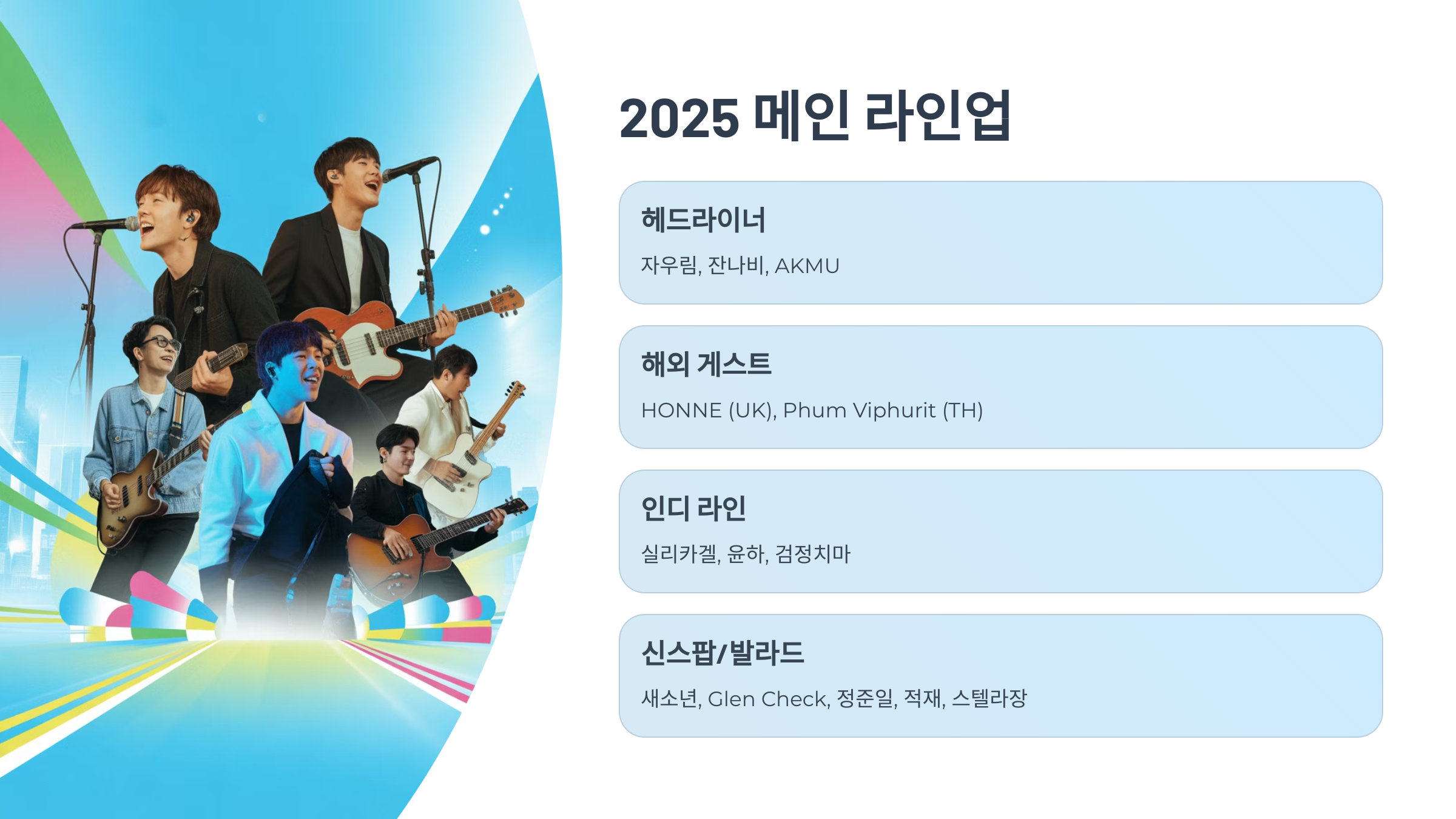 2025 메인 라인업