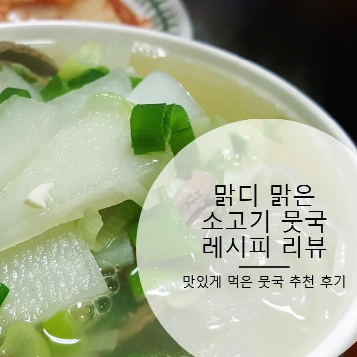  맑디 맑은 소고기 뭇국에 당면 넣고 맛있고 간단히 끓이는 레시피 추천 리뷰 후기/ 무우국에 어울리는 국거리용 소고기 부위는?