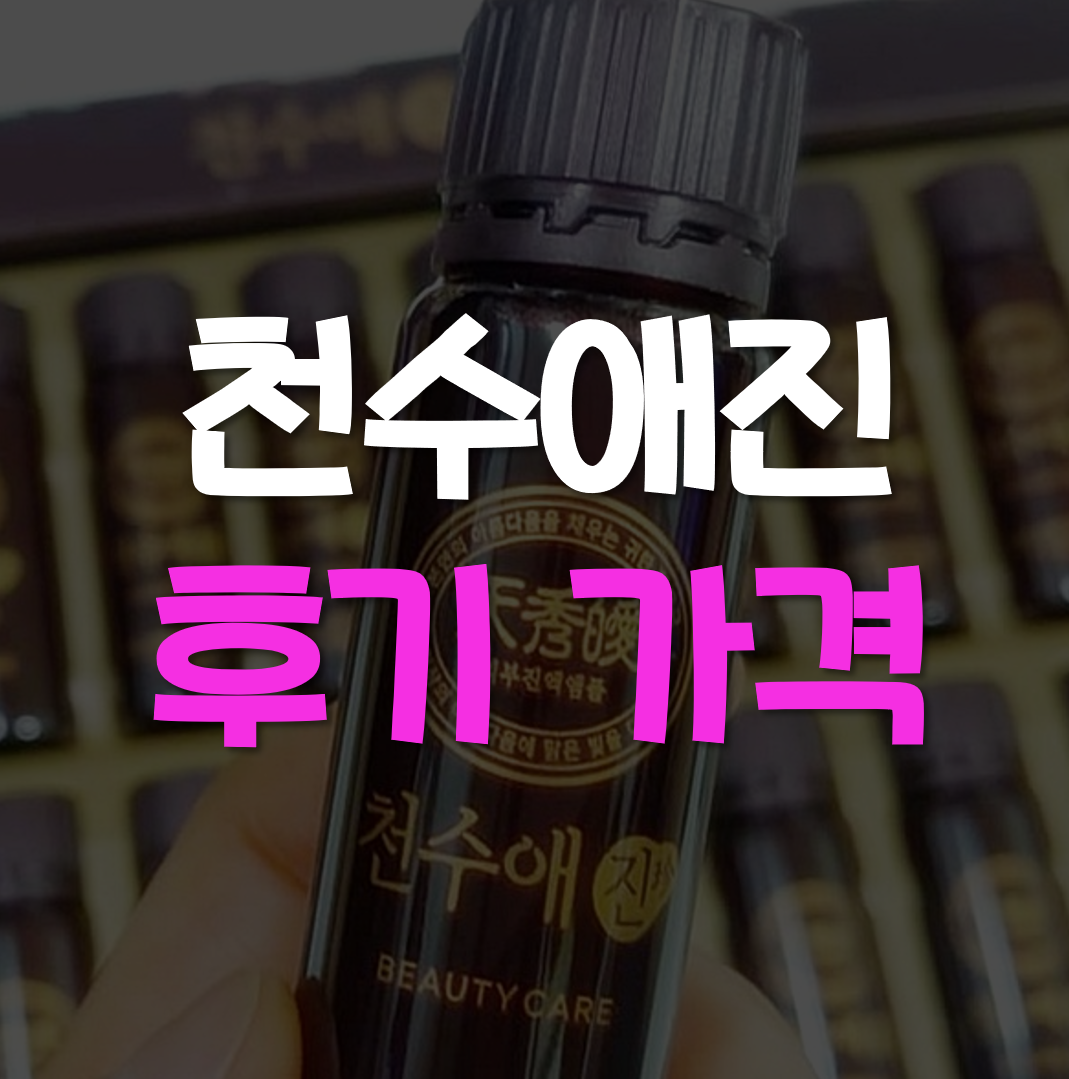  천수애진 가격 후기