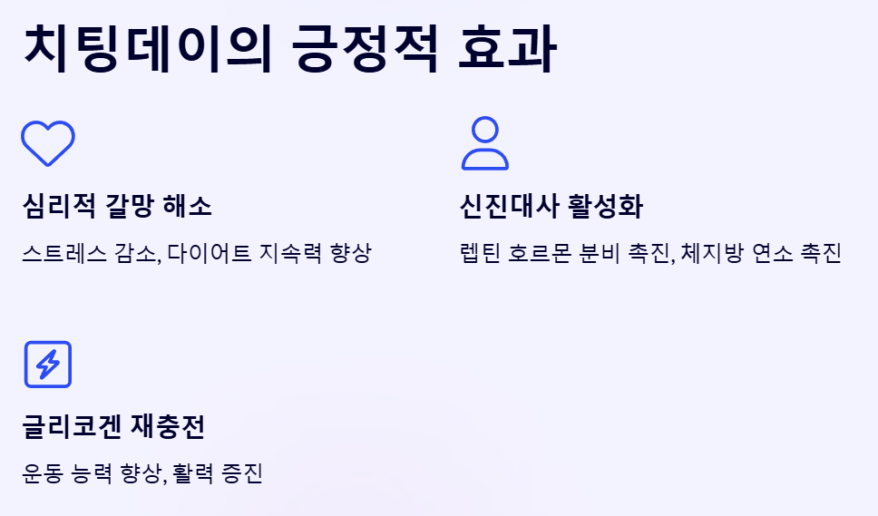 치팅데이의 긍정적 효과