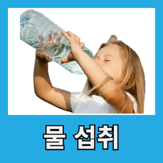 1. 충분한 수분 섭취