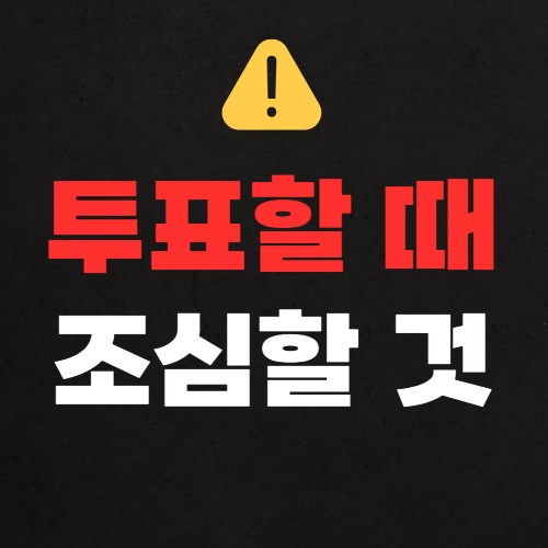 투표 시 주의 사항 실제 사례와 함께 자세히 알아보기