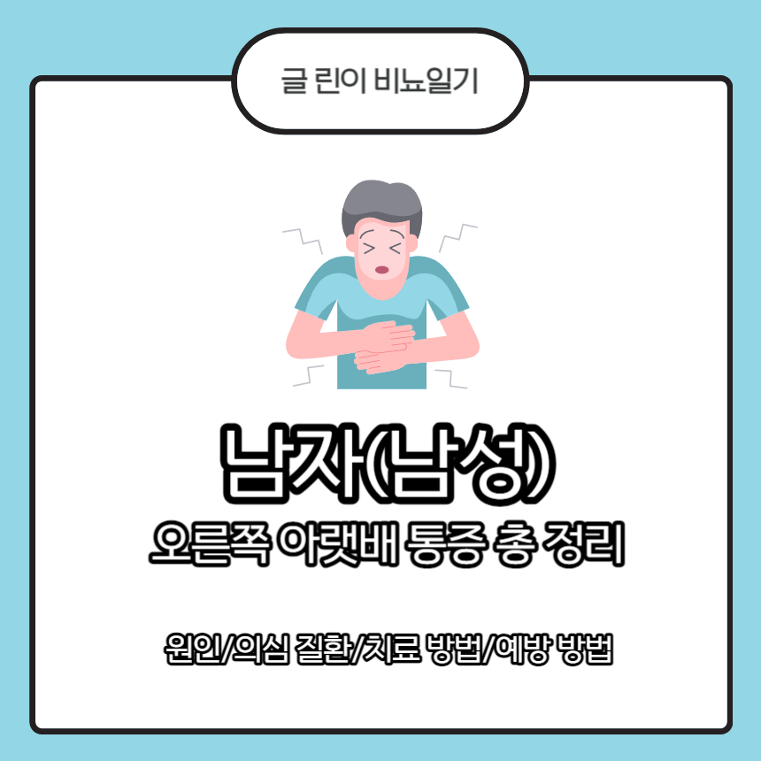  남자(남성) 오른쪽 아랫배 통증 총 정리 : 원인/의심 질환/치료 방법/예방 방법