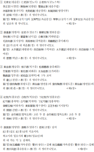  필수 고전시가(한림별곡, 도이장가, 쌍화점, 이상곡)