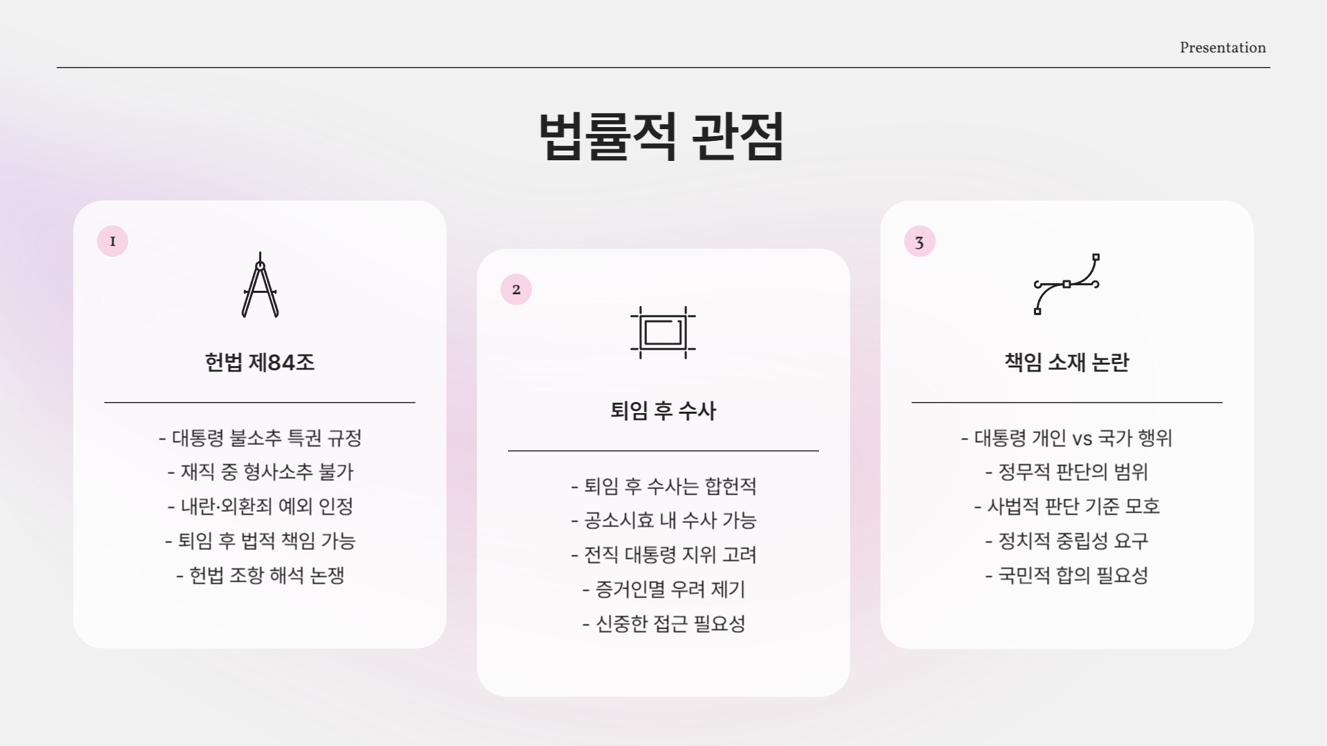 불소추 특권 이후의 수사