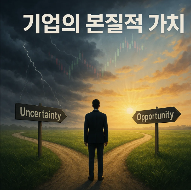 위기 속 기회를 포착하자는 메시지의 시각적 강화