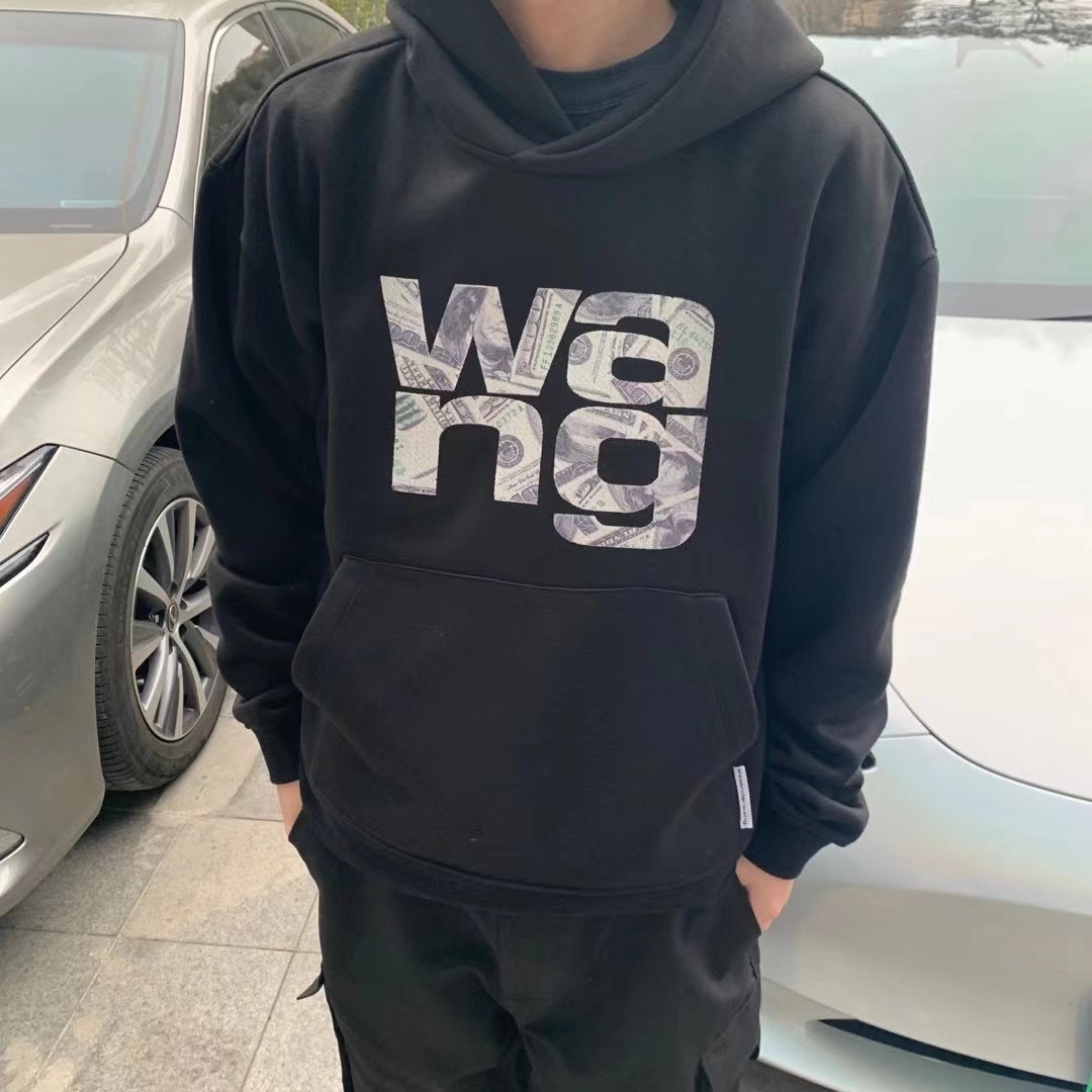  [ALEXANDER WANG] 알렉산더왕 머니 로고 스웨트 셔츠 후드 티셔츠 (2 COLOR)