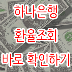  하나은행 환율조회 바로 확인하기