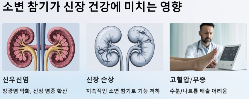 소변 참기가 신장 건강에 미치는 영향 ppt 이미지