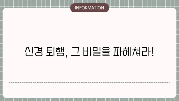 신경 퇴행성 질환 (Neurodegenerative Disease)