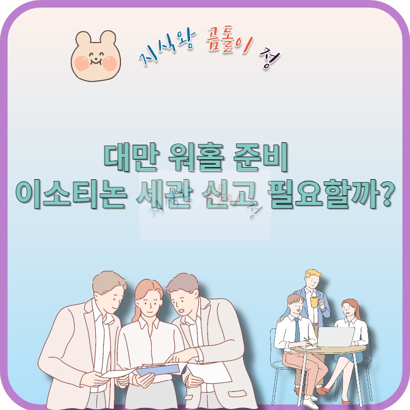 대만 워홀 준비 이소티논 세관 신고