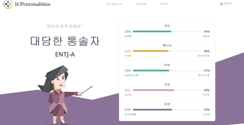 ENTJ 유형 특징 연애궁합 총정리(+장점 단점 직업 추천 궁합 팩폭 매력 MBTI유형)