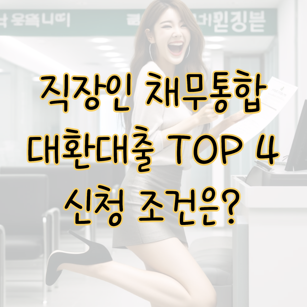 직장인 채무통합 대환대출 TOP 4 효과적으로 하는 방법 및 신청 조건 표지