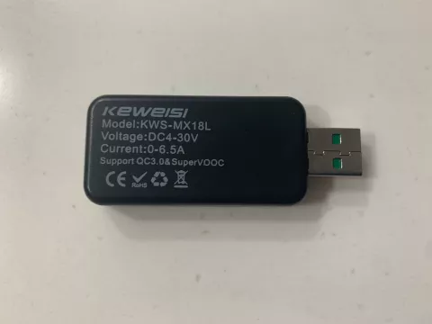 USB 전압 전류 측정기 후면 사진