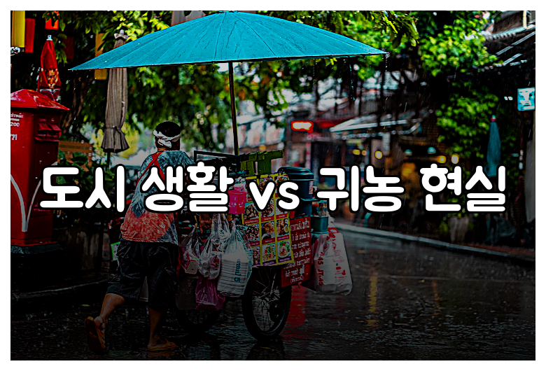 도시 생활 vs 귀농 현실