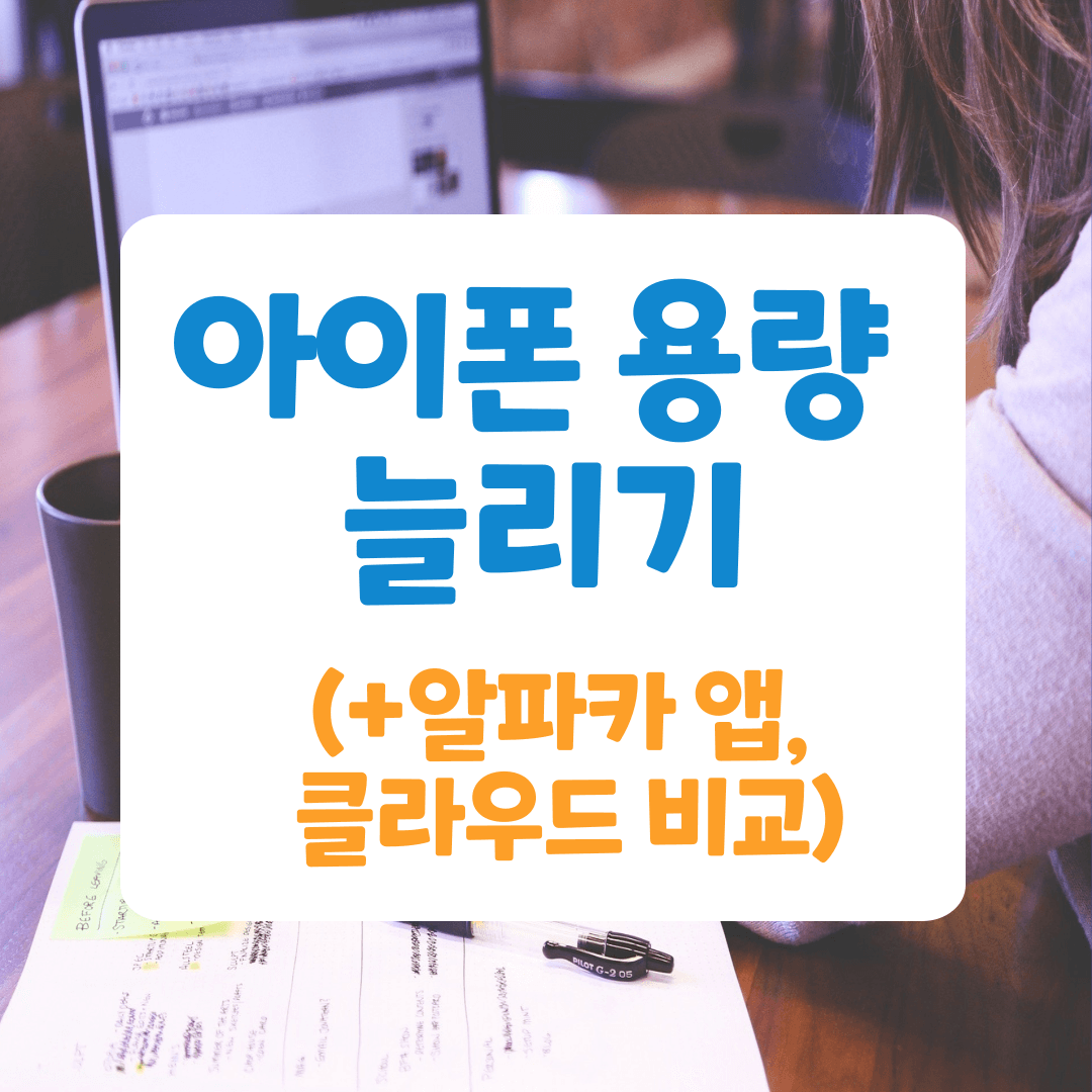  아이폰 용량 늘리기(+알파카 앱, 클라우드 비교)