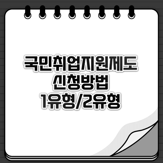  국민취업지원제도 대상 및 신청방법(1유형, 2유형 수당)