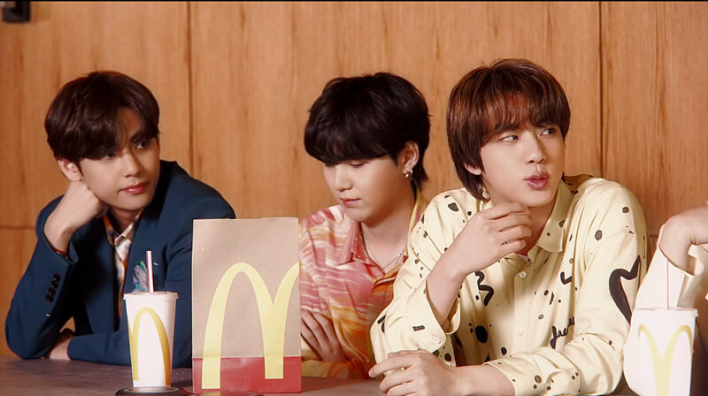 맥도날드 BTS 특별 콘텐츠 영상 캡쳐