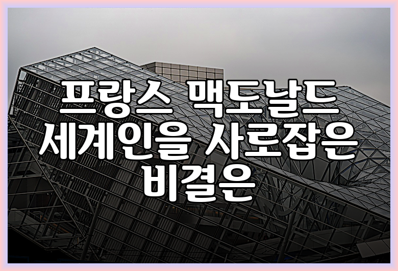 프랑스 맥도날드 세계인을 사로잡은 비결은