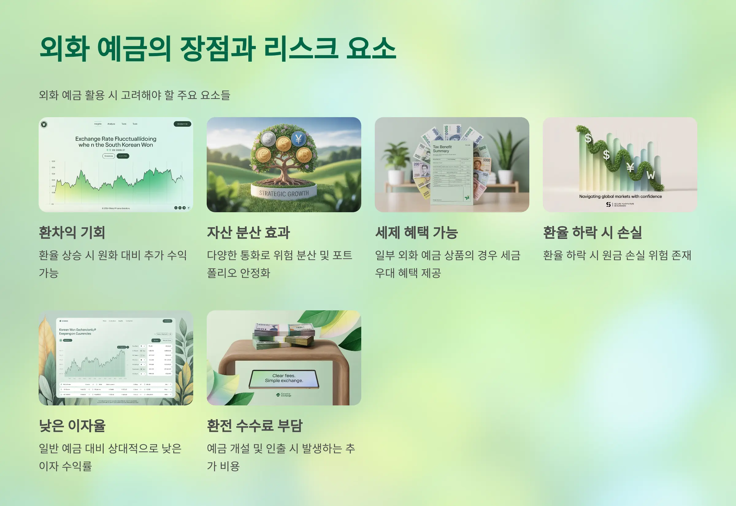 외화 예금의 장점과 리스크 요소