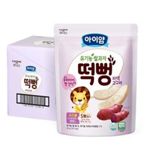 일동후디스 아이얌 유기농 쌀과자 떡뻥&#44; 고구마맛&#44; 30g&#44; 6개
