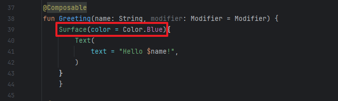 Surface 컨테이너